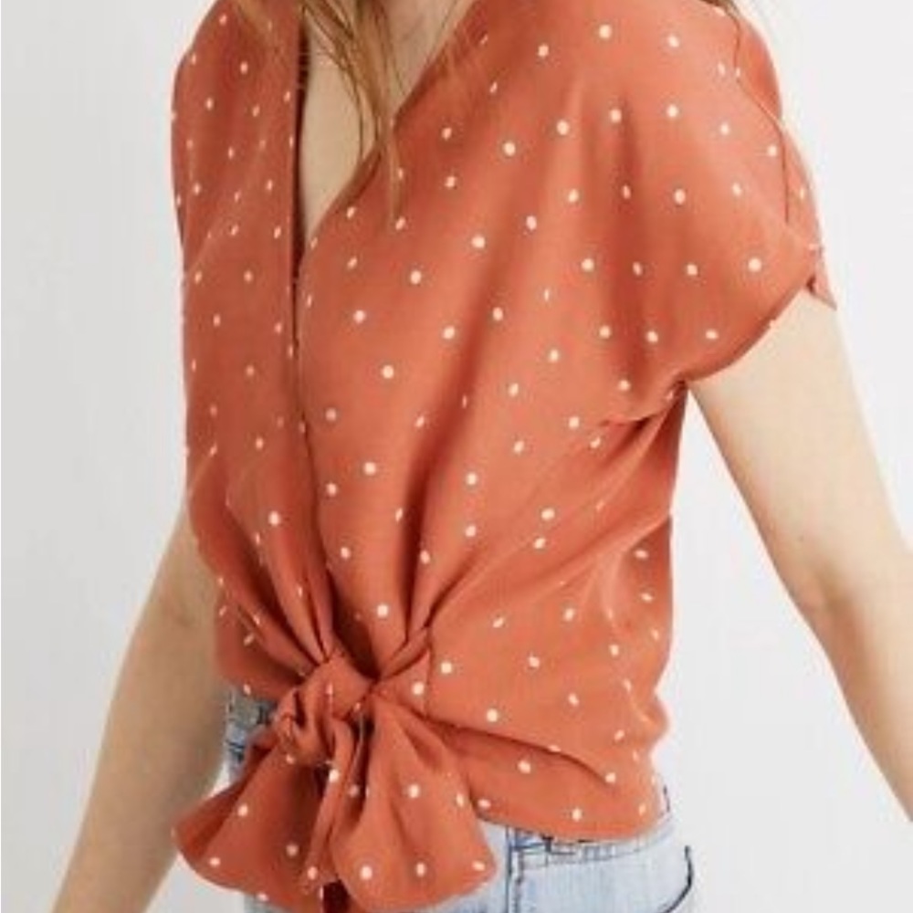 Madewell polka dot top!
